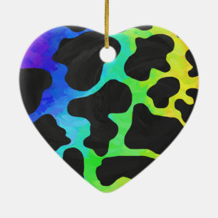 Kow Black and Rainbow Gifts Julgransprydnad Keramik