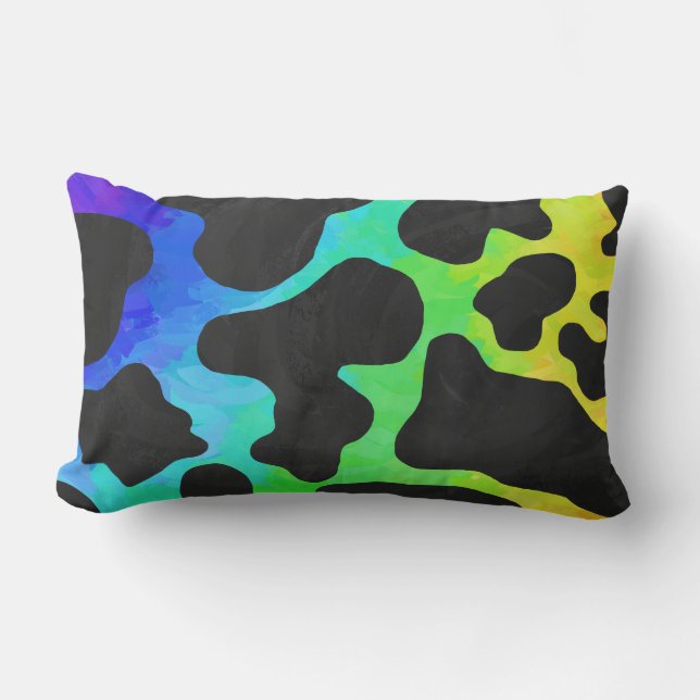 Kow Black and Rainbow Gifts Lumbarkudde (Framsida)
