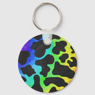 Kow Black and Rainbow Gifts Nyckelring