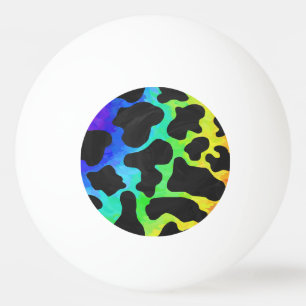 Kow Black and Rainbow Skriv ut Pingisboll
