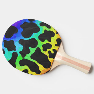 Kow Black and Rainbow Skriv ut Pingisracket