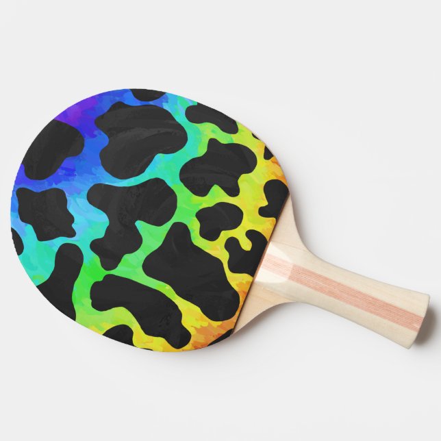 Kow Black and Rainbow Skriv ut Pingisracket (Baksidan )
