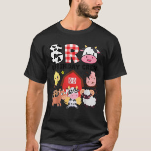Kow Bro Birthday Crew Farm Theme Animals Kids Birt T Shirt
