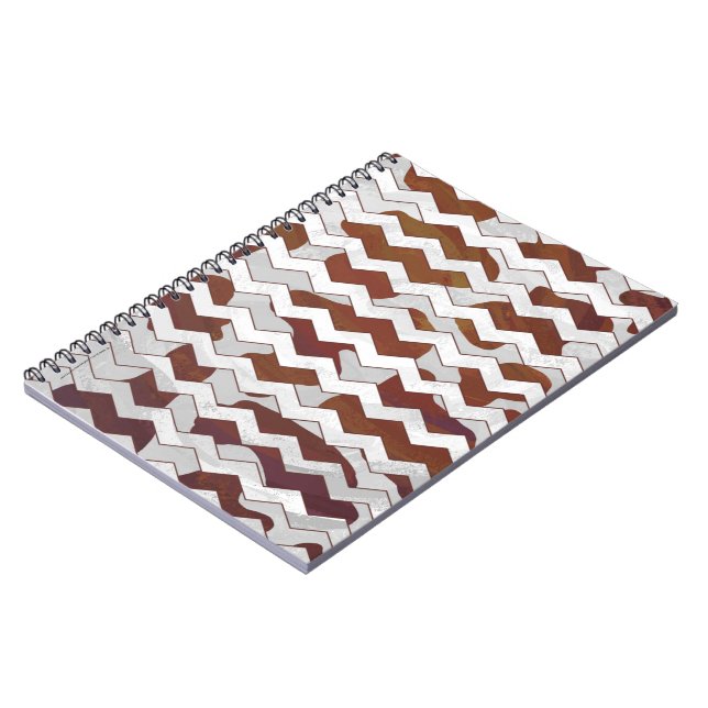Kow Brown och White Print Anteckningsbok Med Spiral (Vänstra Sidan)