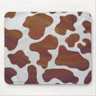 Kow Brown och White Print Musmatta