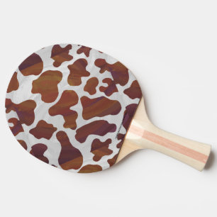Kow Brown och White Print Pingisracket