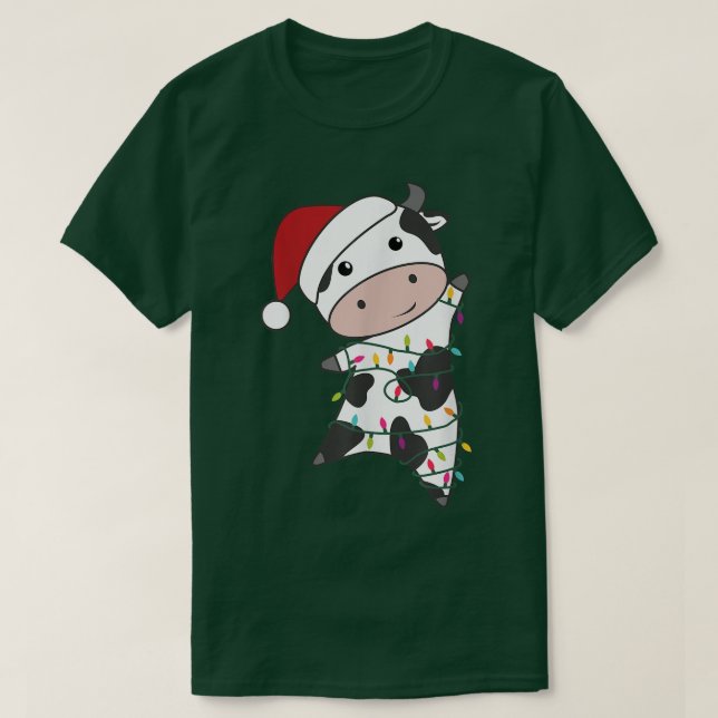 Kow Cheerful jul Fairy Ljus Sweet Animals T Shirt (Design framsida)