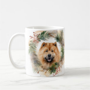 Kow chow-julafton Utandning Festive Valp Kaffemugg