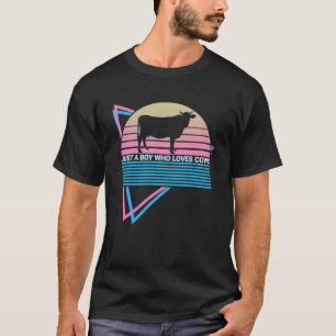 Kow Farmer Retro, bara en pojke som Kärlek kor T Shirt