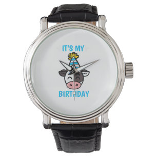 Kow Födelsedagsfest Hat Cattleman Farmer Bday Them Armbandsur