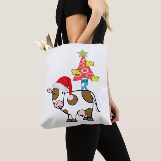 Kow God jul Kvinnors Tote bags Land Tygkasse (Närbild)