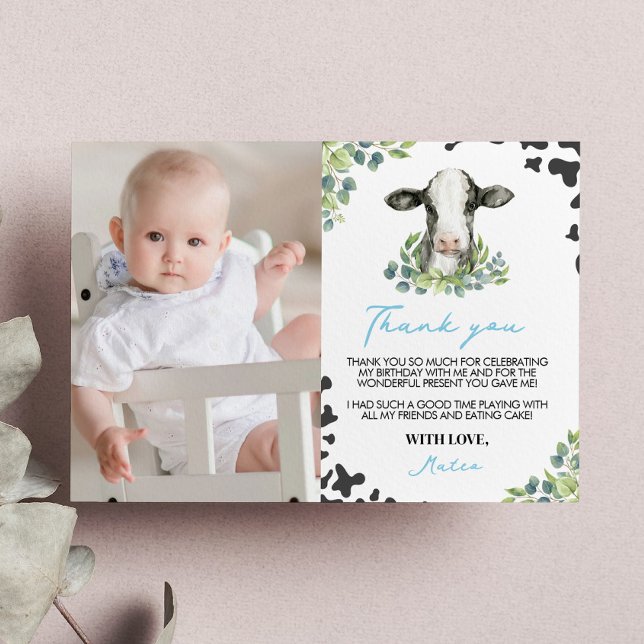 Kow Gratulationskort För Födelsedag Tackkort Tack Kort (Skapare uppladdad)