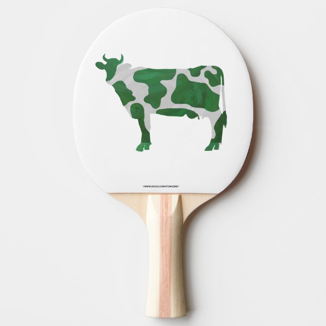 Kow-Grönt och vit Silhouette Pingisracket (Framsidan)