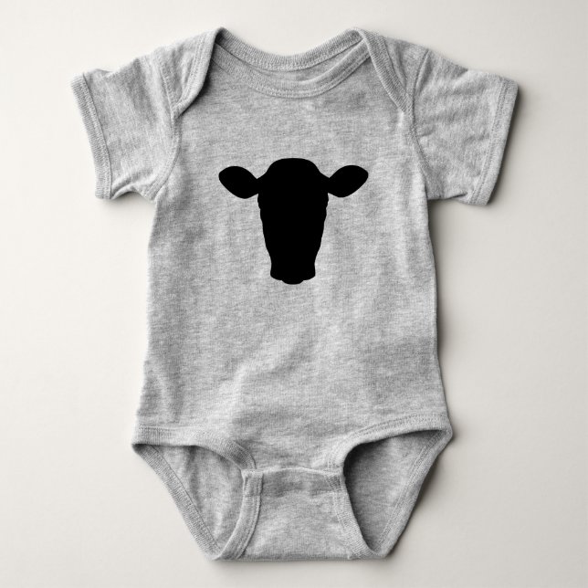 Kow Head Baby Bodykostym T Shirt (Framsida)