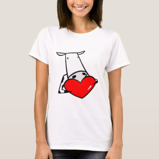 Kow Heart Valentine I Kärlek-kor T-shirt