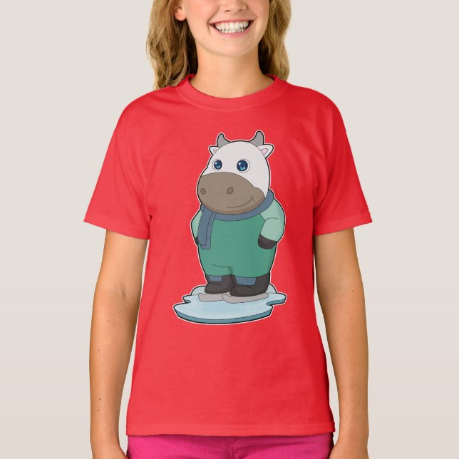 Kow Ice-skridskor T Shirt (Framsida)