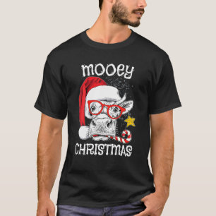 Kow jul - måndag - juldräktighet Cow Wearing T Shirt
