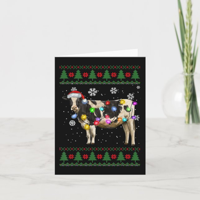 Kow jul Mjölk Cow Älskare Kort (Framsida)