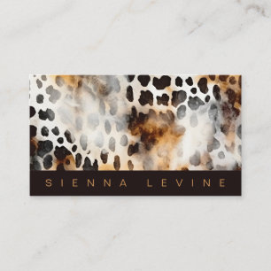 Kow Leopard Print Animal Skin Abstrakt Art Visitkort