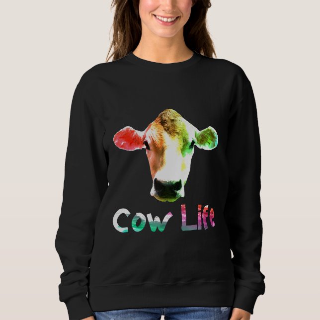 Kow Life Farmer Fjäderfä Fjäderfä Vegan Novelt T Shirt (Framsida)