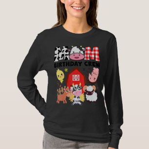 Kow Mamma Birthday Crew Farm Theme Animals Kids Bi T Shirt