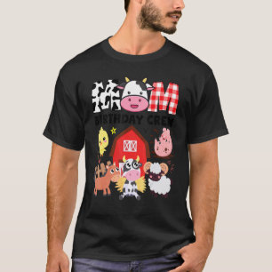 Kow Mamma Birthday Crew Farm Theme Animals Kids Bi T Shirt