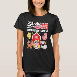 Kow Mamma Birthday Crew Farm Theme Animals Kids Bi T Shirt
