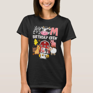 Kow Mamma Birthday Crew Farm Theme Animals Kids Bi T Shirt