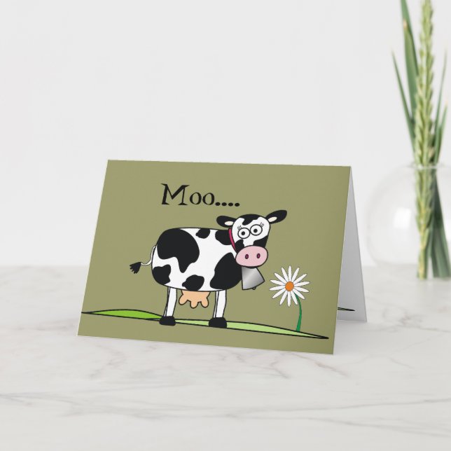 Kow-Moo... Hoppas att du har en Lycklig Fars dag Kort (Framsida)