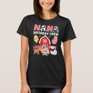 Kow Nana Birthday Crew Farm Theme Animals Birthday T Shirt