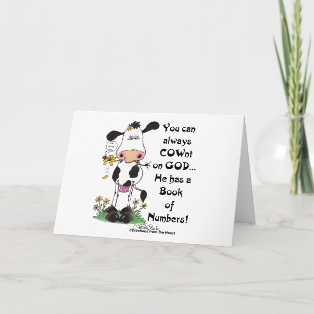 Kow och Ladybug COWnon God Kort (Framsida)