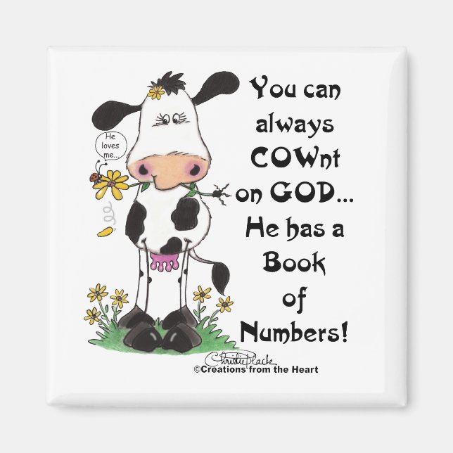 Kow och Ladybug COWnon God Magnet (Framsidan)