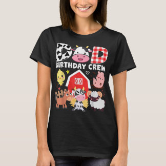 Kow Pappa Birthday Crew Farm Theme Animals Birthda T Shirt