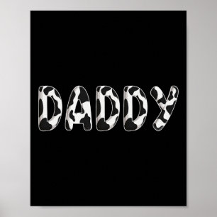 Kow pappa Birthday Family Matching Fars dag Boy Poster