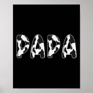 Kow Pappa Birthday Family Matching Fars dag Boy Poster