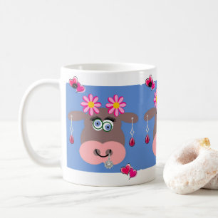 Kow Pink Hjärta Smycken Mugg