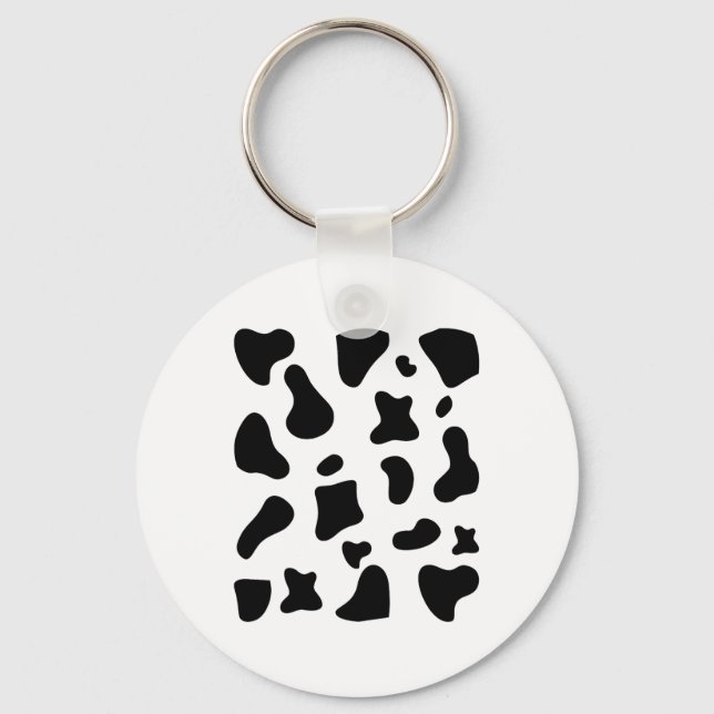 Kow Print Halloween Costume Cow Animal Nyckelring (Framsida)