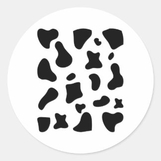 Kow Print Halloween Costume Cow Animal Runt Klistermärke