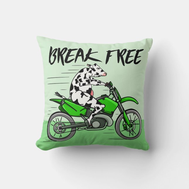 Kow ridning A Motorcykel Kudde (Framsida)