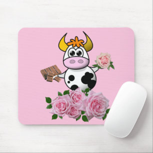 Kow Rosa ros Blommigt Mouse Pad! Muspets Musmatta