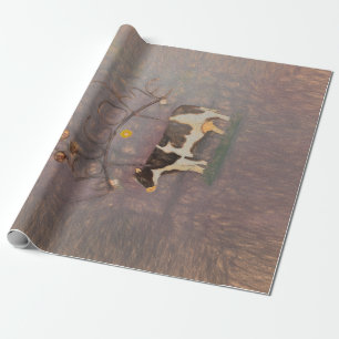 Kow Rustic Land Westernare Farm Rosa Decoupage Presentpapper