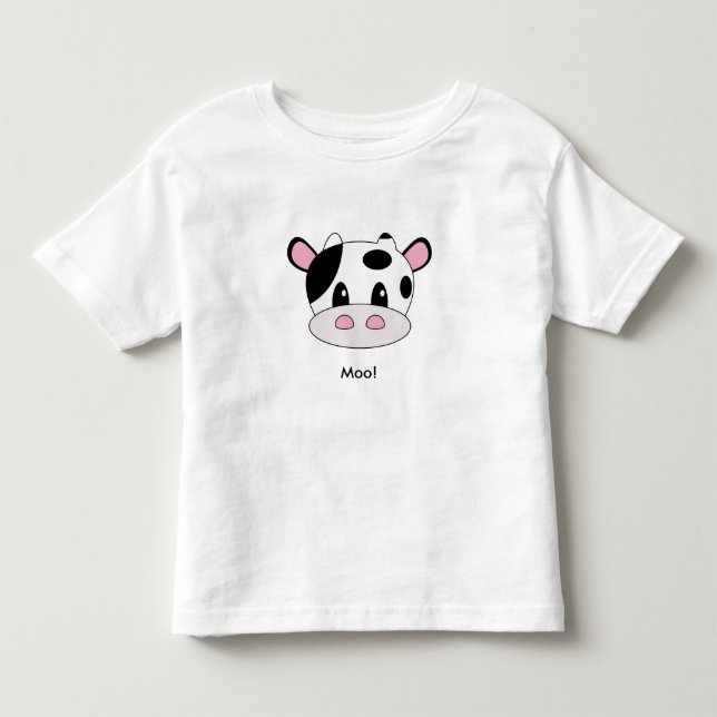 Kow småbarn-skjorta tee shirt (Framsida)