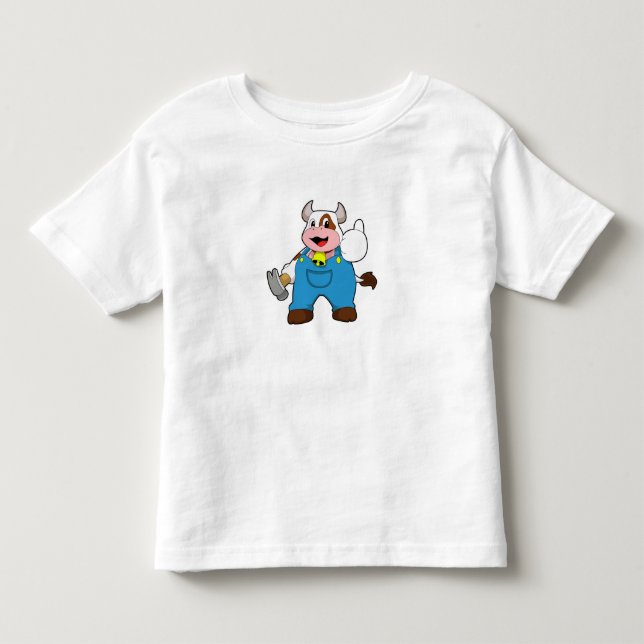 Kow som hantverkare med hammer t shirt (Framsida)