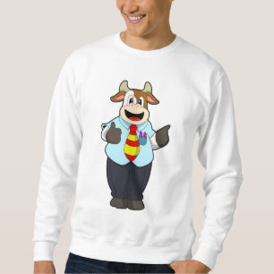 Kow som lärare med Tie Lång Ärmad Tröja