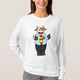 Kow som lärare med Tie T Shirt