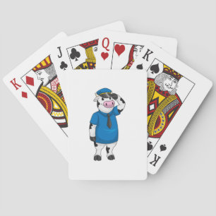 Kow som polis med polishatt casinokort