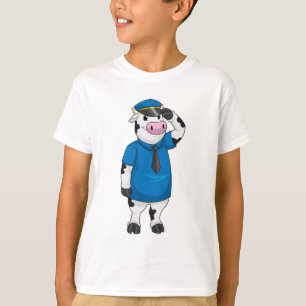 Kow som polis med polishatt t shirt