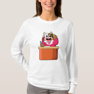 Kow som sekreterare i Bord T Shirt