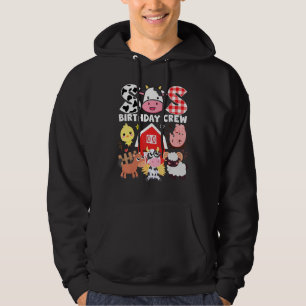 Kow Syrran Birthday Crew Farm Theme Animals Birthd Hoodie
