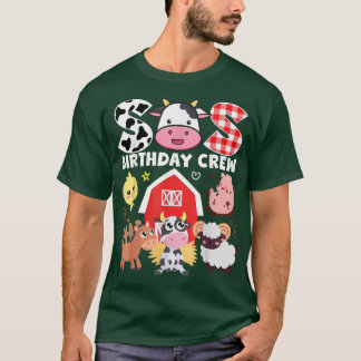 Kow Syrran Birthday Crew Farm Theme Animals Birthd T Shirt